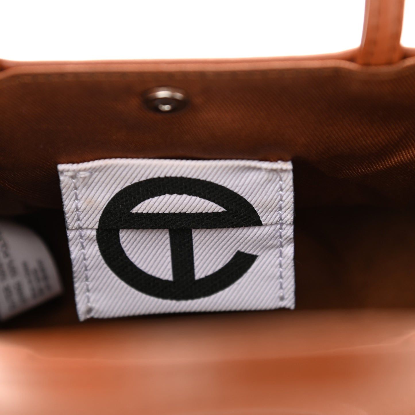 Vegan Leather Small Shopping Bag Tan