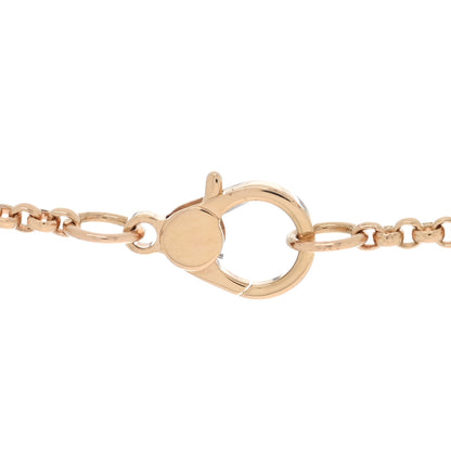 Hermes 18K Rose Gold Diamond TPM Ex-Libris Pendant Necklace 4 of 5