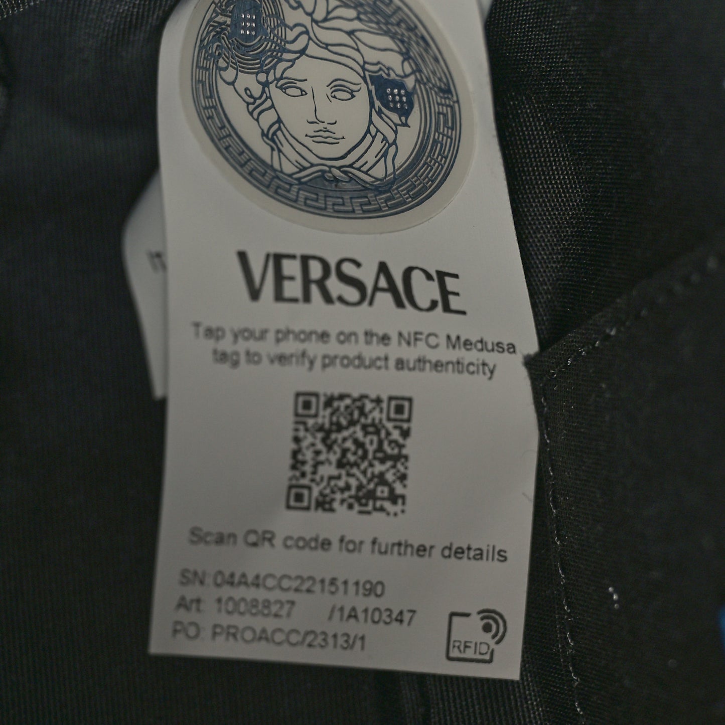Denim Quilted La Medusa Camera Bag Blue