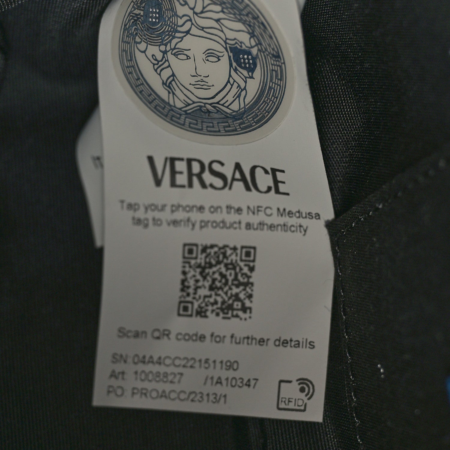 Versace Denim Quilted La Medusa Camera Bag Blue 6 of 10