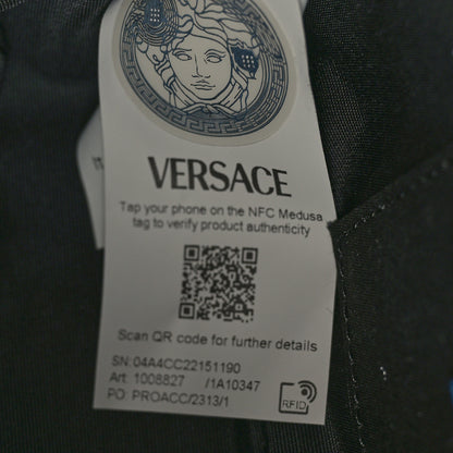 Versace Denim Quilted La Medusa Camera Bag Blue 6 of 10