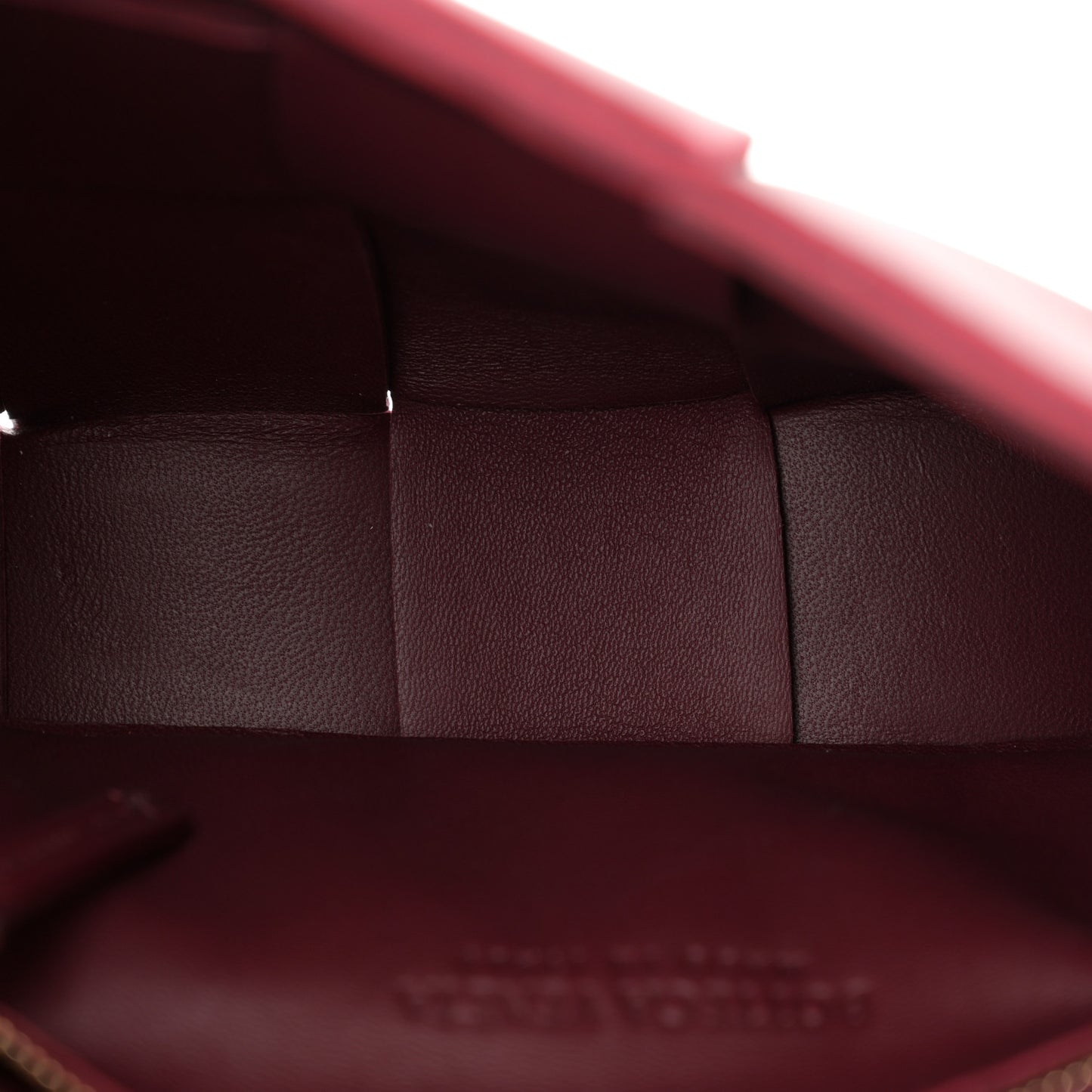 Lambskin Maxi Intrecciato Cassette Crossbody Bag Bordeaux