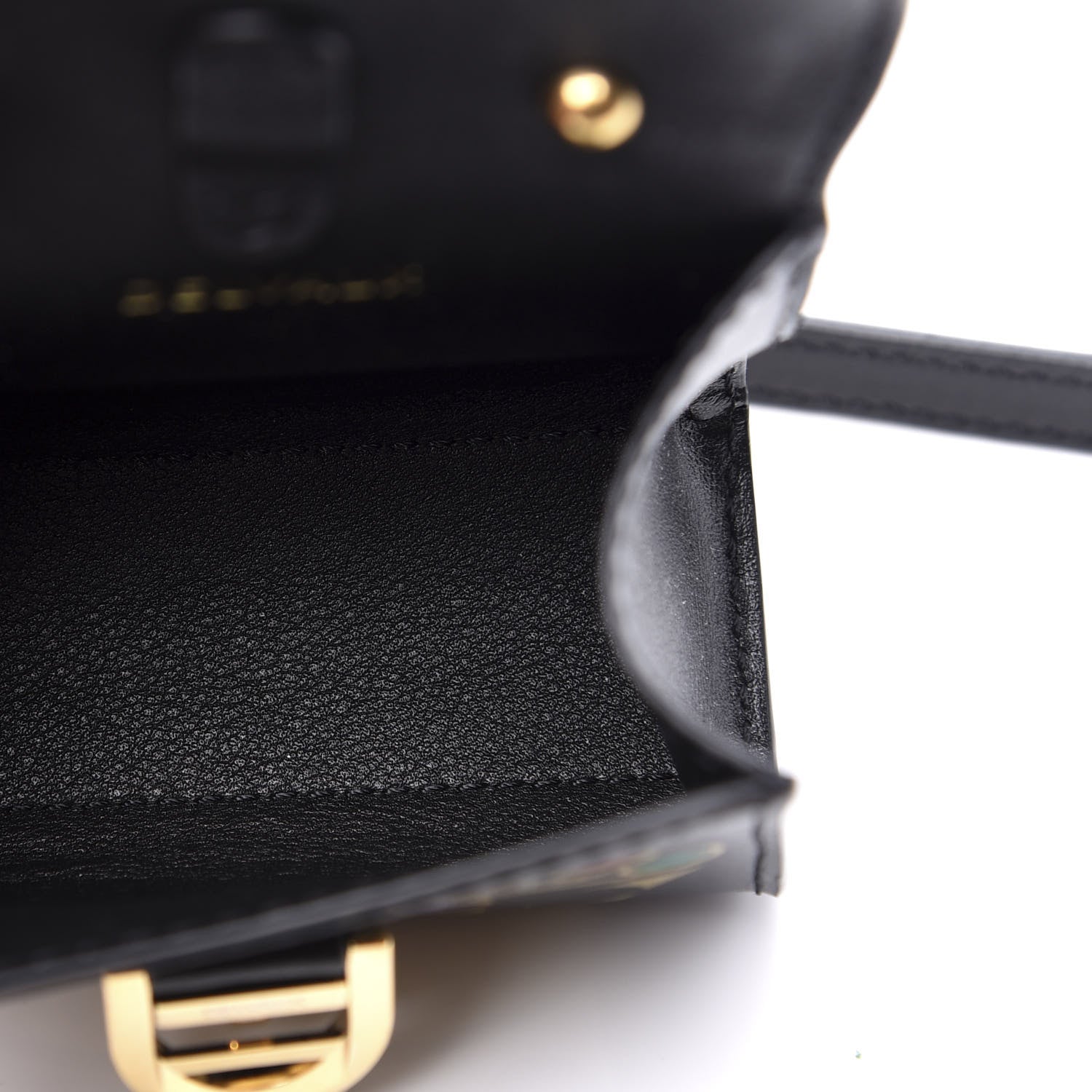 Delvaux Calfskin Print Byzantine Brillant Charm Strap Black 15 of 22