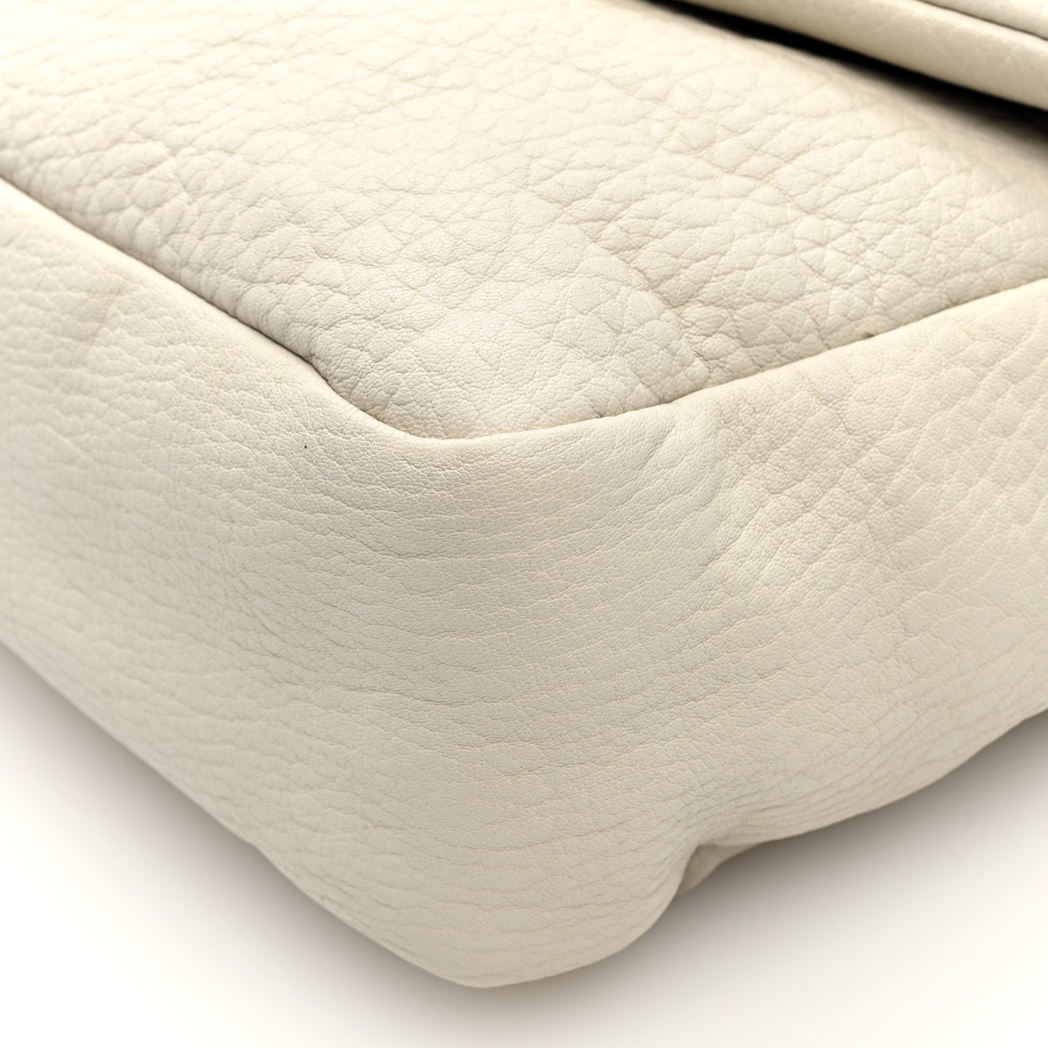 Saint Laurent Grained Lambskin Large Calypso Blanc Vintage 9 of 9