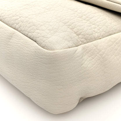 Saint Laurent Grained Lambskin Large Calypso Blanc Vintage 9 of 9