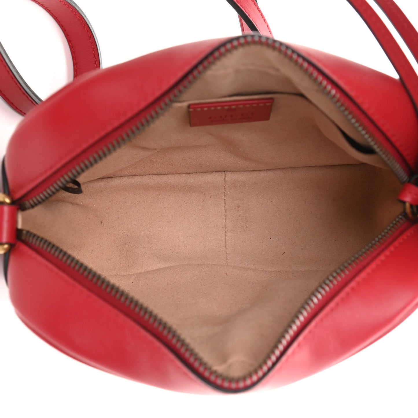 Calfskin Matelasse Mini GG Marmont Chain Shoulder Bag Hibiscus Red