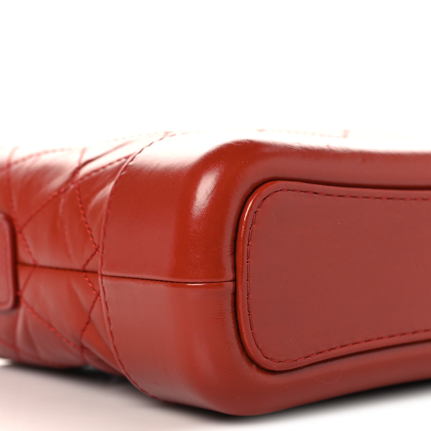 Chanel Aged Calfskin Quilted Small Gabrielle Hobo Red 9 of 10