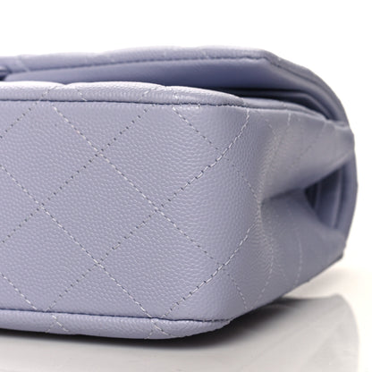 Chanel Caviar Quilted Medium Double Flap Light Purple 10 of 11