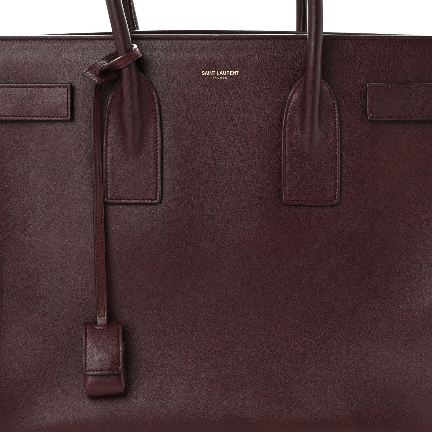 Saint Laurent Calfskin Large Sac de Jour Carryall Amarena 8 of 16