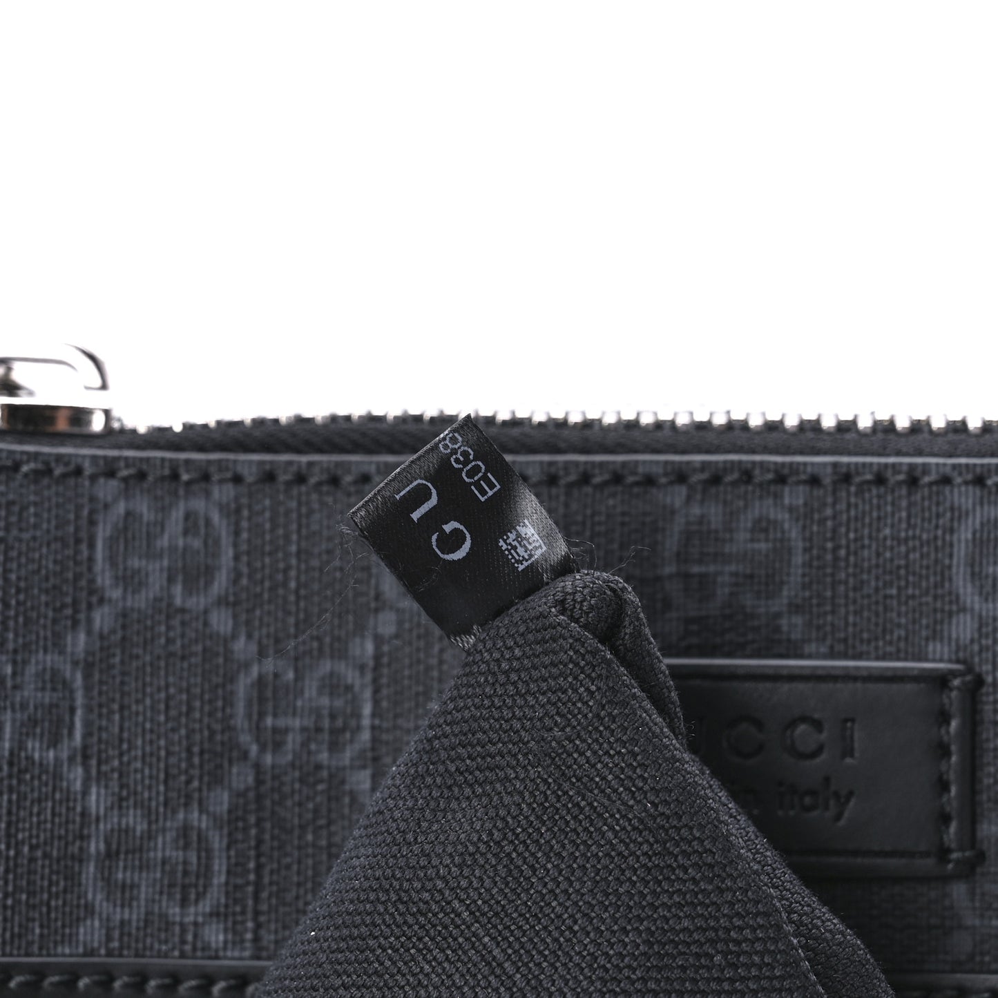 GG Supreme Monogram Web Small Flat Messenger Bag Black Grey