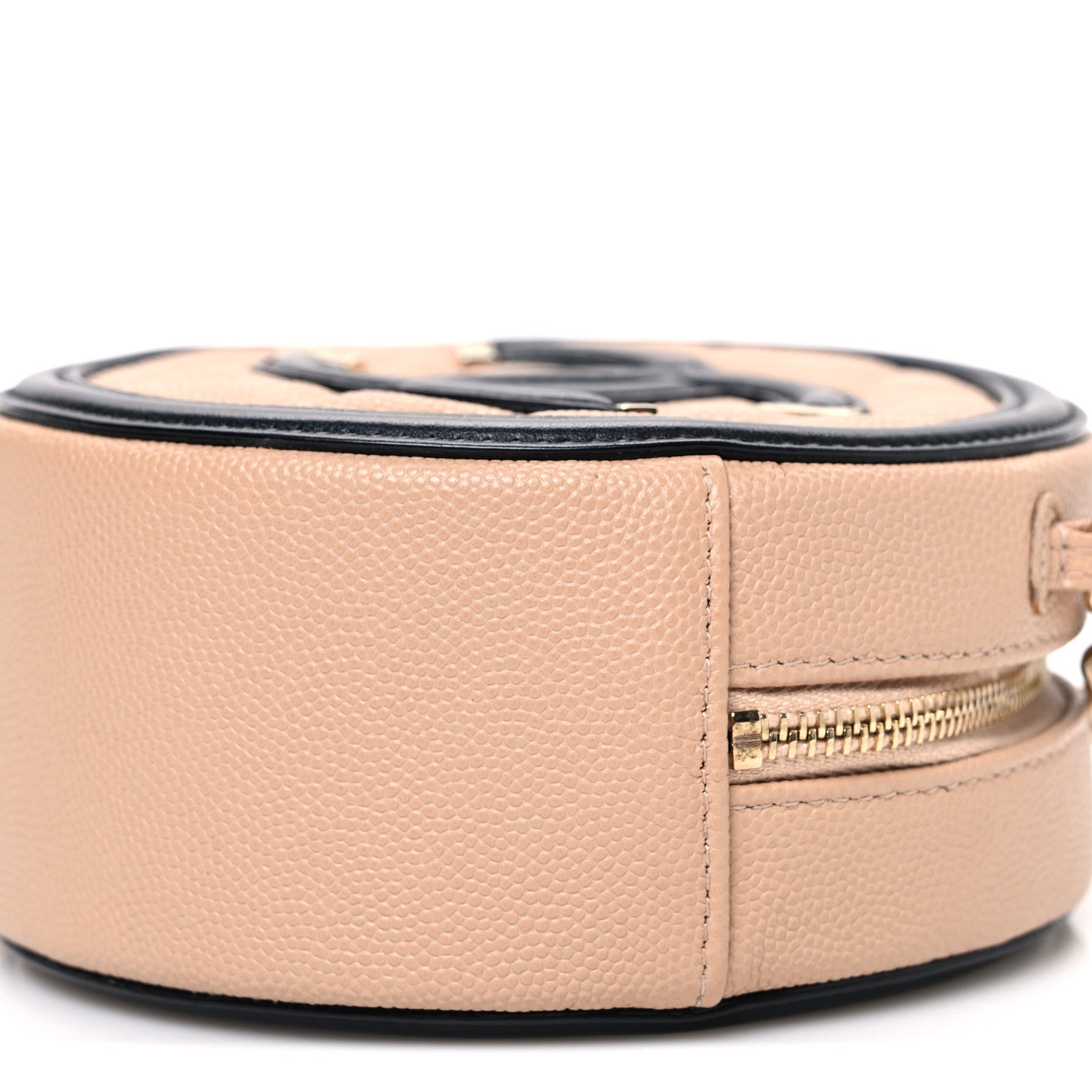 Chanel Caviar Quilted Round Filigree Crossbody Beige Black 10 of 10