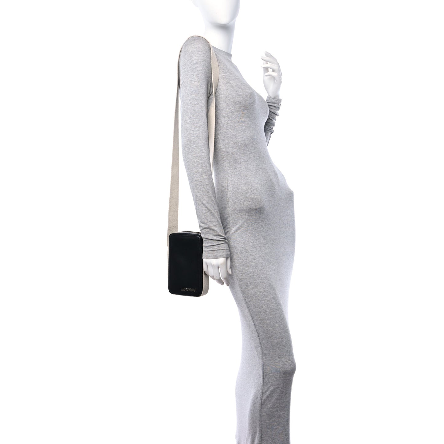 Smooth Calfskin Le Cuerda Vertical Black