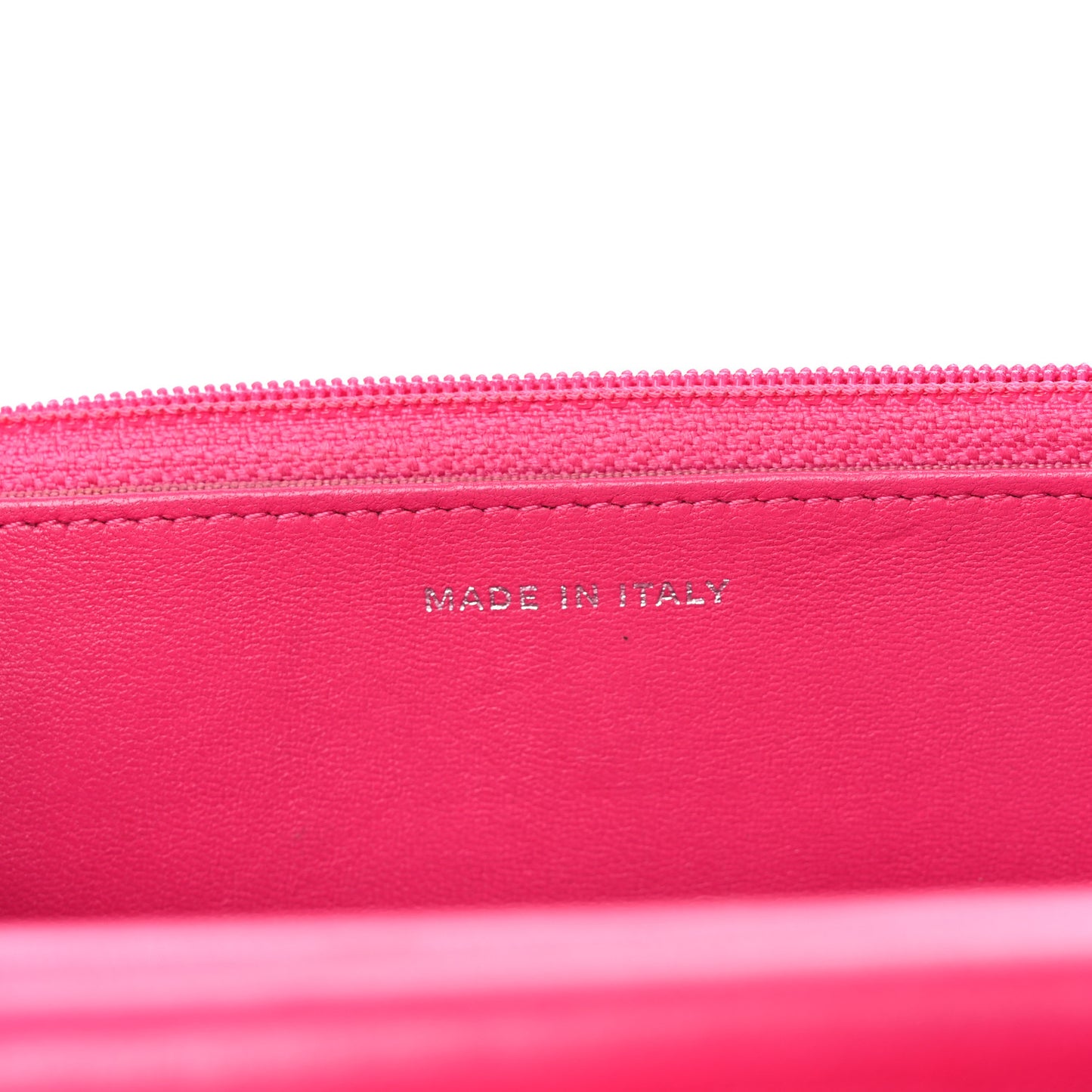 Lambskin Quilted Wallet on Chain WOC Pink