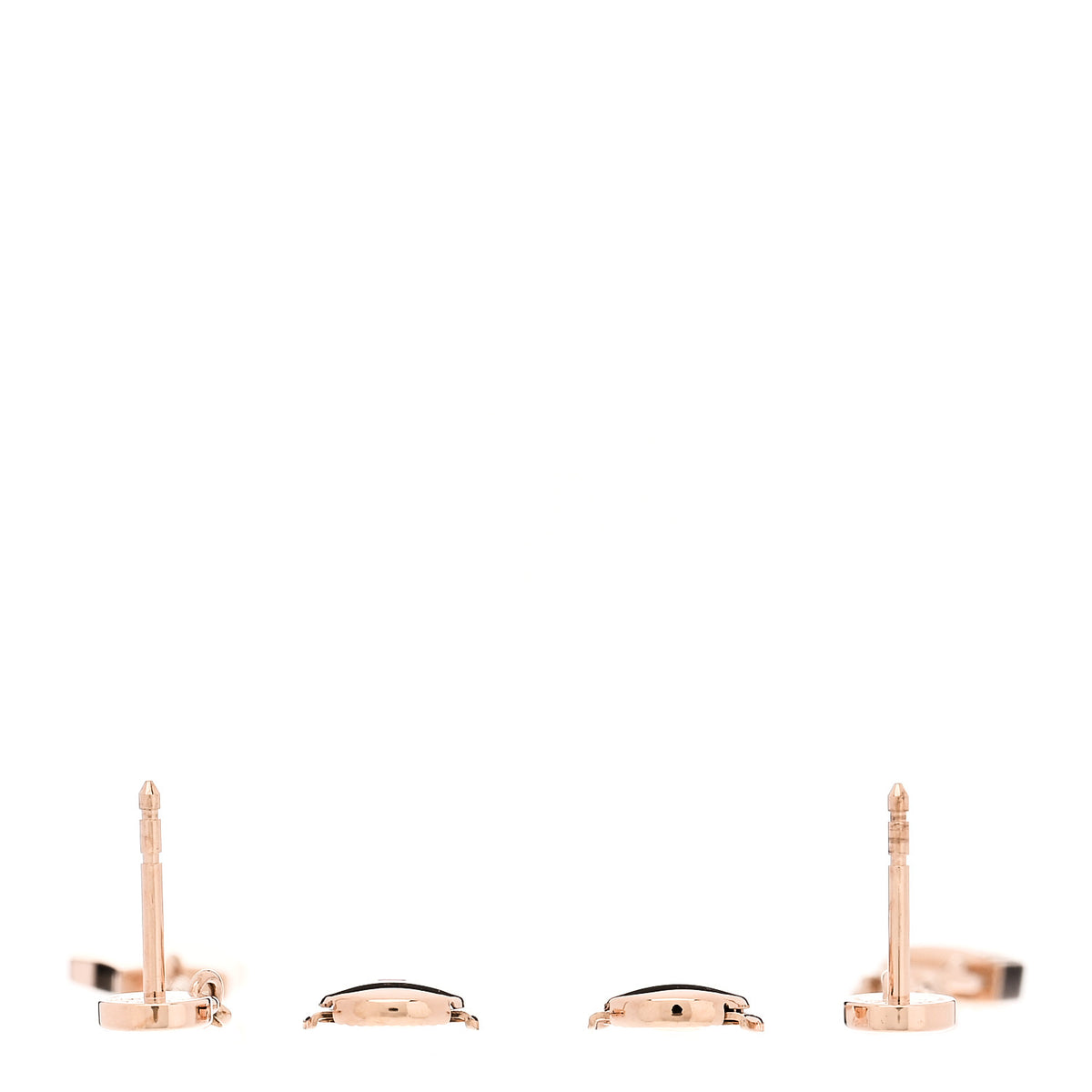 Hermes 18K Rose Gold Kelly Clochette Earrings 3 of 5