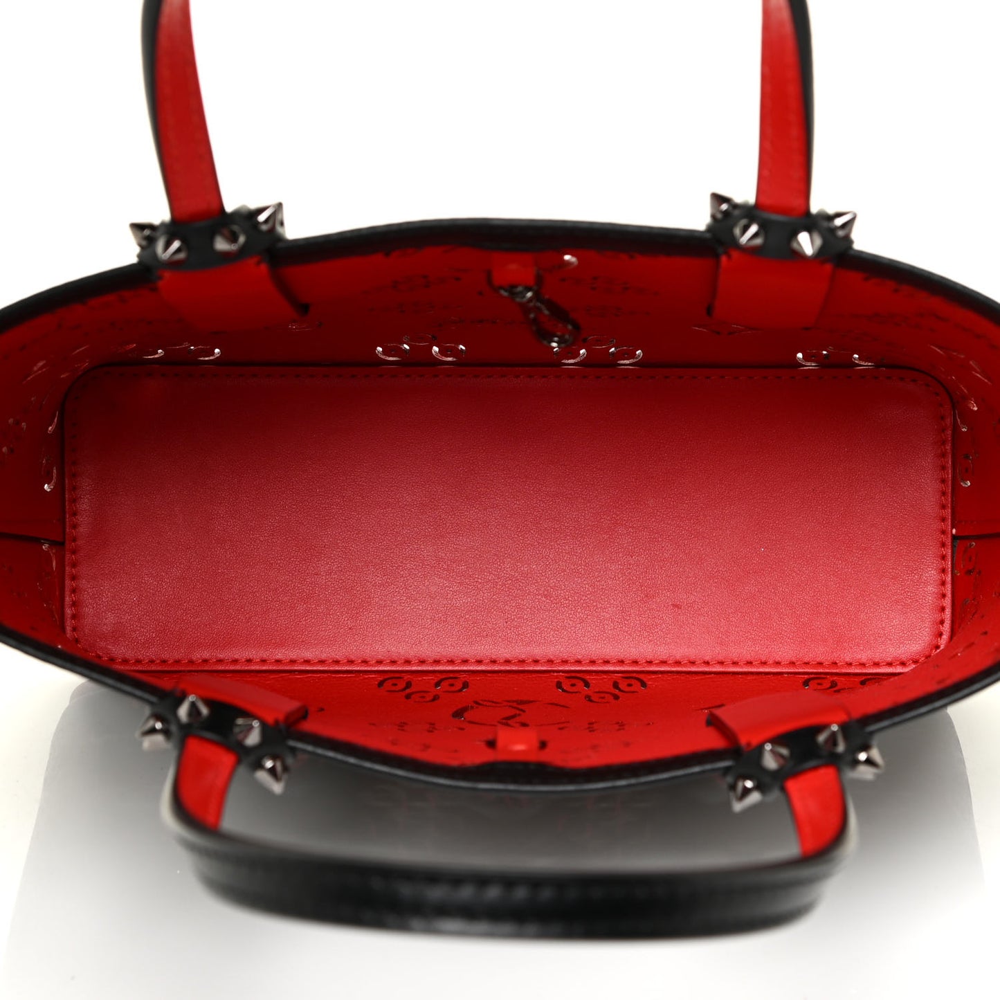 Perforated Mini East West Cabata Tote Black