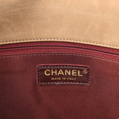 Chanel Iridescent Calfskin Jumbo Happy Stitch Flap Beige 6 of 11