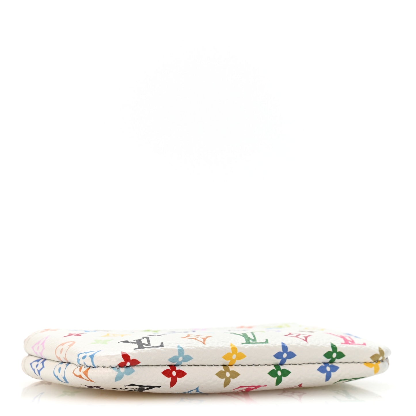 LV X TM Monogram Multicolor Key Pouch White