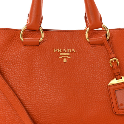 Prada Vitello Daino Shopping Tote Papaya 7 of 11