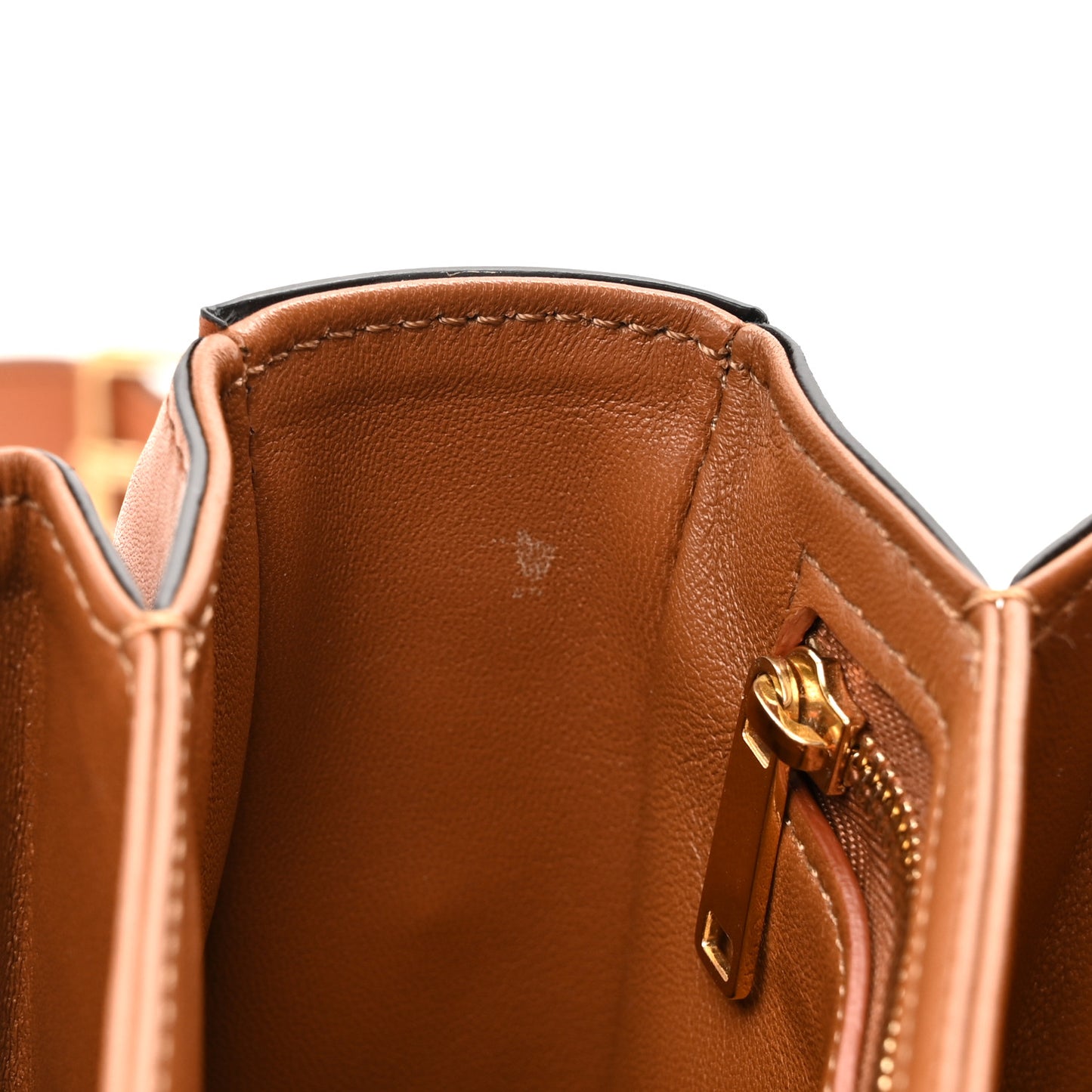 Canvas Calfskin Medium Classique Triomphe Bag White Tan