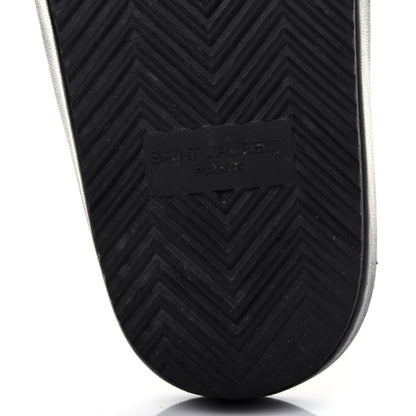 Saint Laurent Lambskin Joan Slide Sandals 39 Burgundy 10 of 11