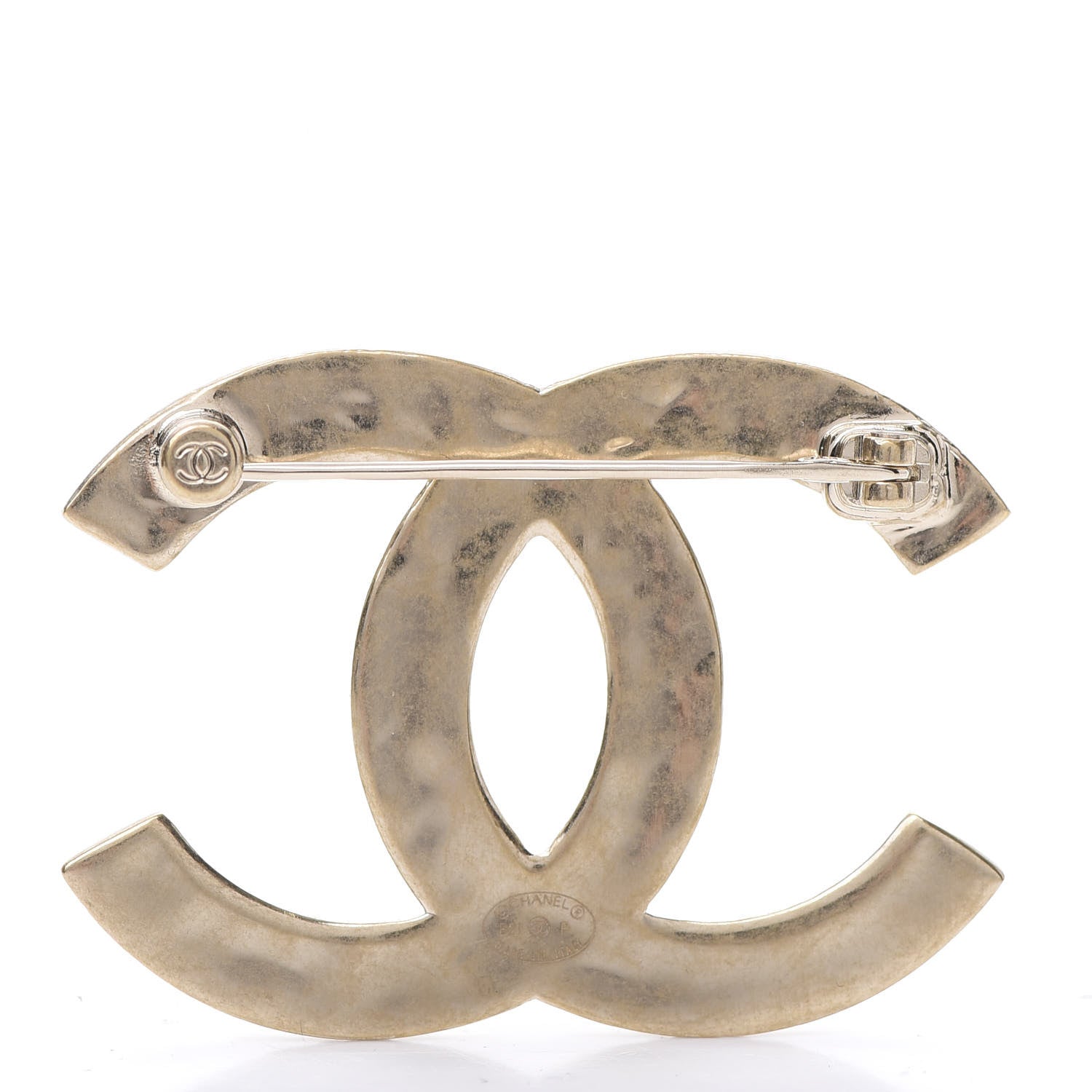Chanel Metal CC Diamond Quilted Brooch Light Gold 3 of 5