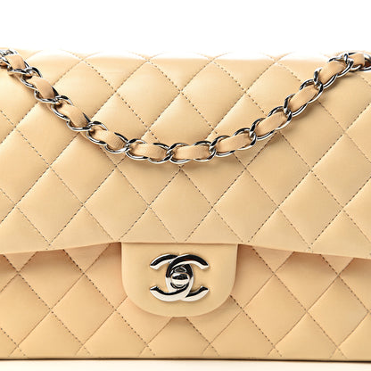 Chanel Lambskin Quilted Medium Double Flap Beige Clair 14 of 14