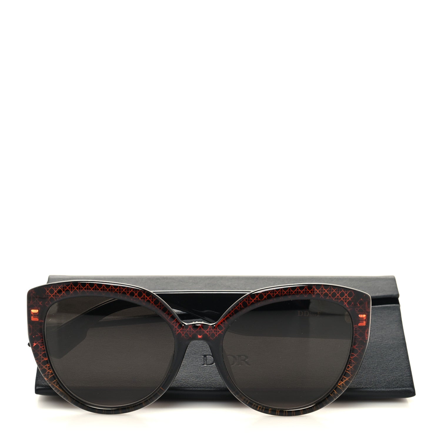 Christian Dior Acetate DDiorF Cat Eye Sunglasses Brown 9 of 9