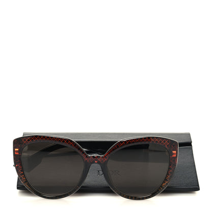 Christian Dior Acetate DDiorF Cat Eye Sunglasses Brown 9 of 9