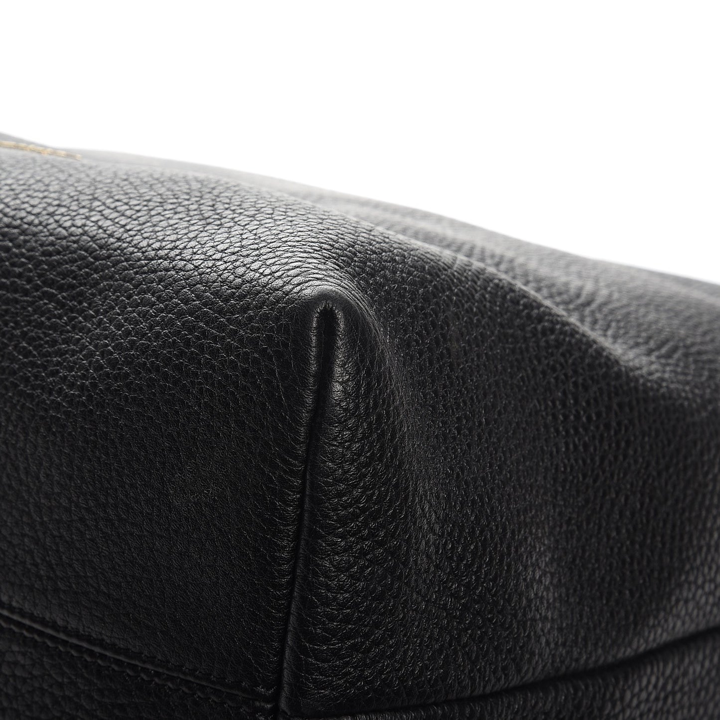 Grainy Calfskin Medium Cale Hobo Black