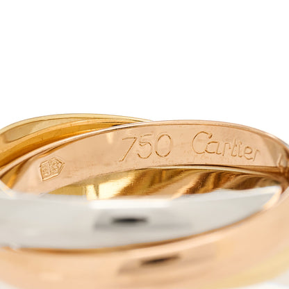 Cartier 18K Pink Yellow White Gold Small Trinity Ring 47 4 6 of 9