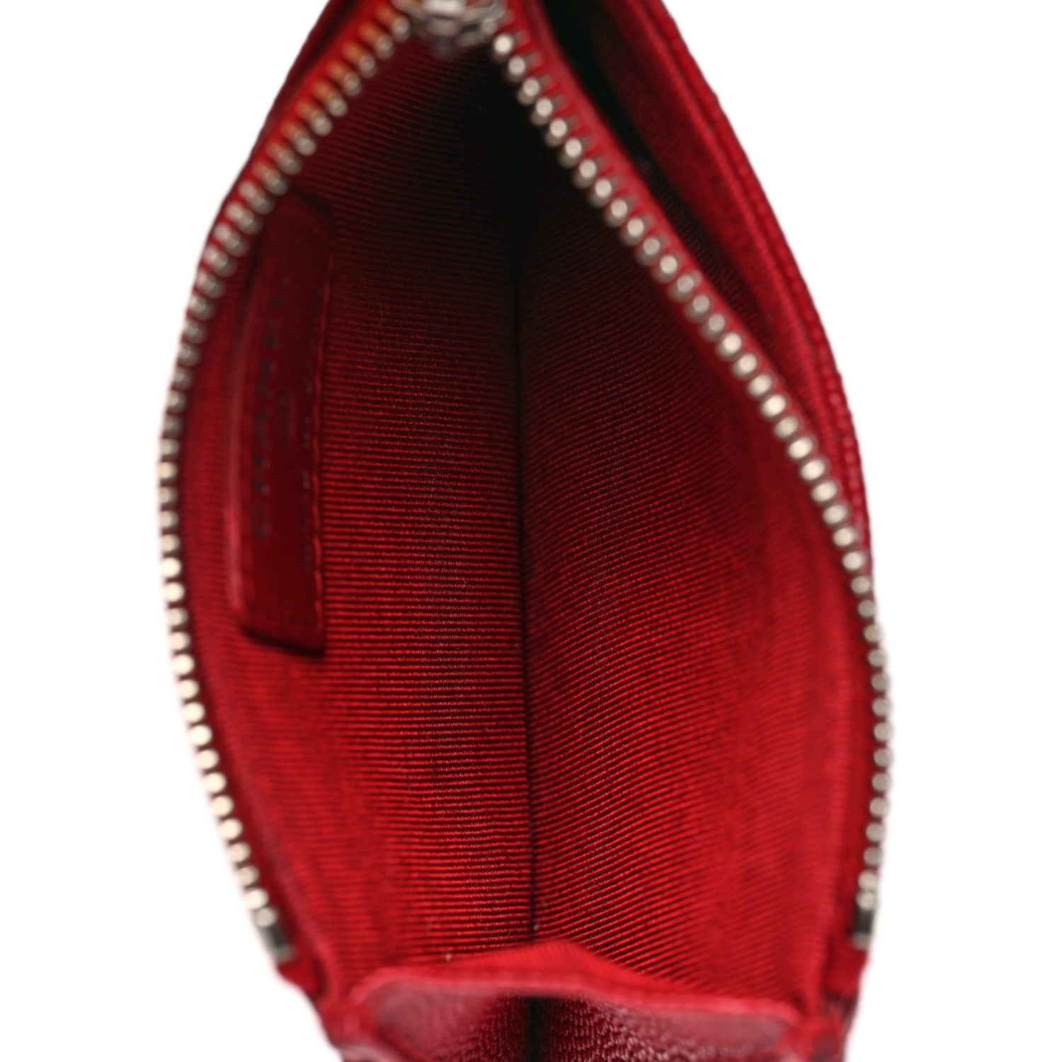 Chanel Caviar Quilted CC Zip Card Holder Red 5 of 7