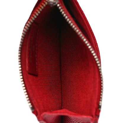 Chanel Caviar Quilted CC Zip Card Holder Red 5 of 7