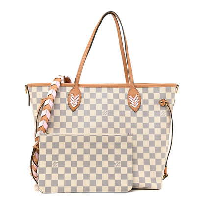 Louis Vuitton Damier Azur Braided Neverfull MM Orange 1 of 11