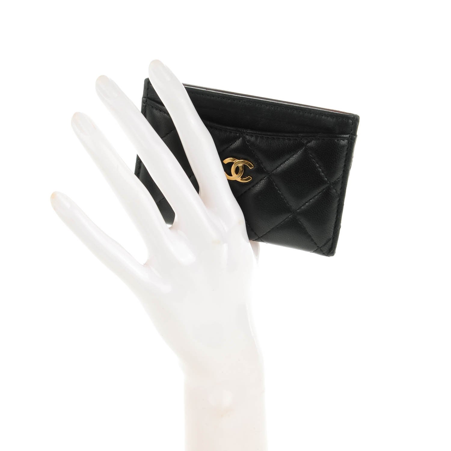 Chanel Lambskin Quilted Card Holder Black 2 of 8