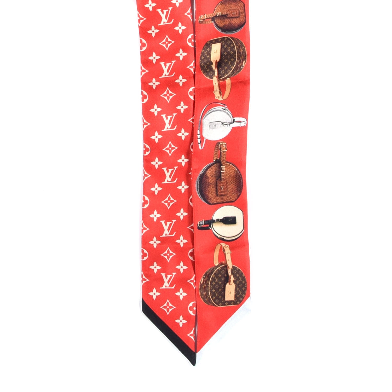 Louis Vuitton Silk Monogram Tribute To Chapeau BB Bandeau Red 3 of 3