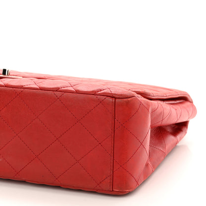 Chanel Lambskin Quilted Maxi Single Flap Red 10 of 14