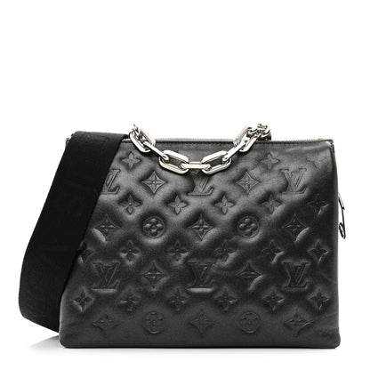 Louis Vuitton Lambskin Embossed Monogram Coussin PM Anthracite 1 of 9