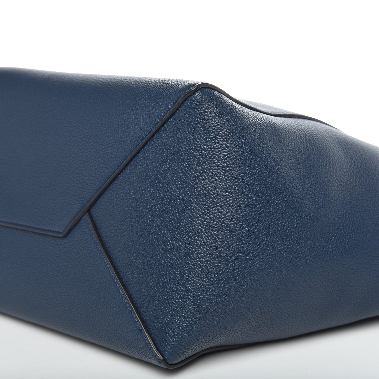 Soft Grained Calfskin Small Belt Cabas Abyss Blue
