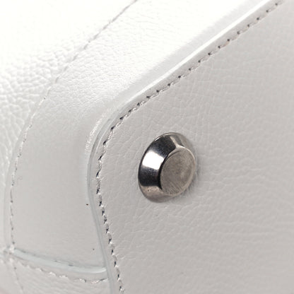 Balenciaga Grained Calfskin Logo XXS Ville Top Handle Bag White Fluo Pink 9 of 11