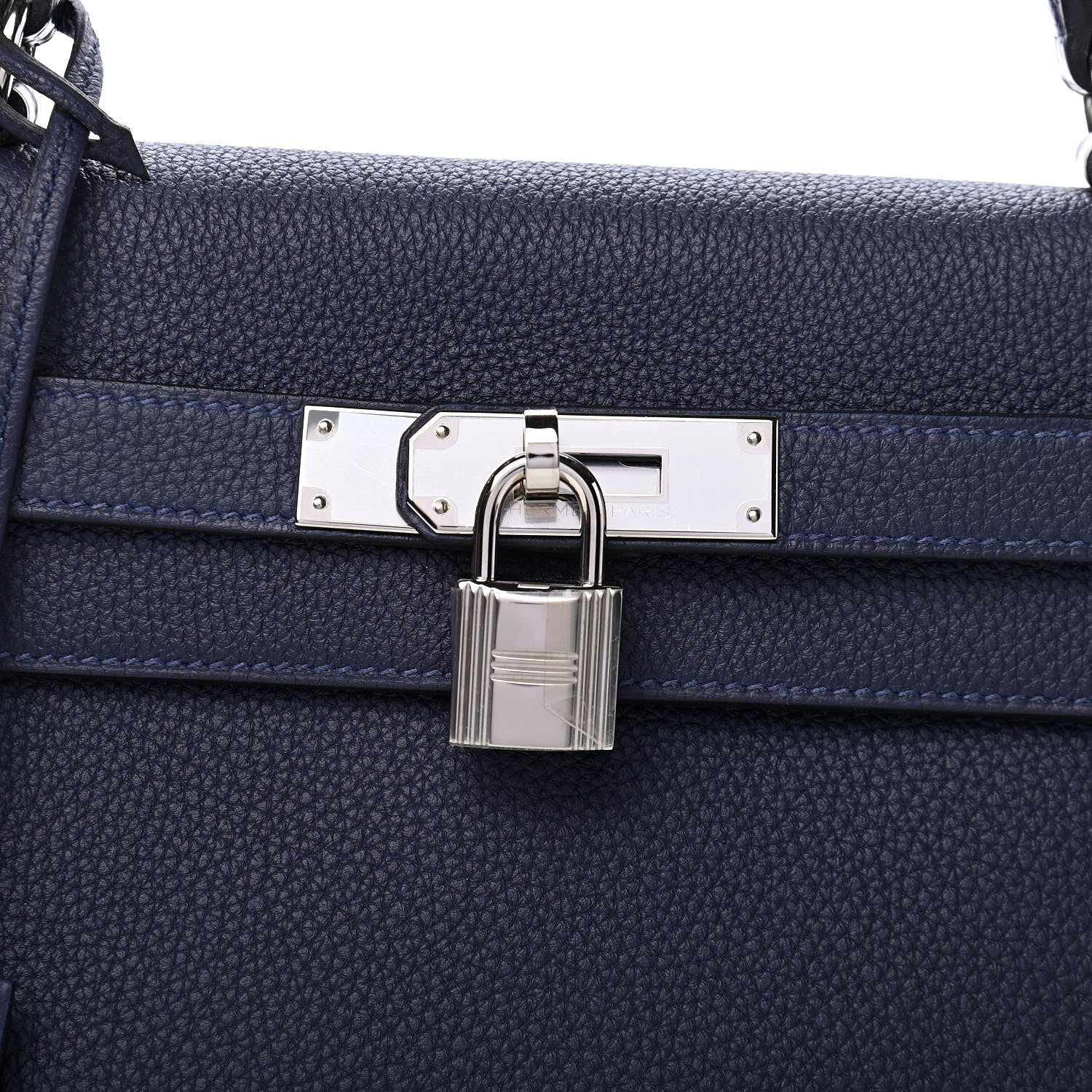 Hermes Togo Matte Alligator Kelly Retourne Touch 28 Bleu Nuit 8 of 10