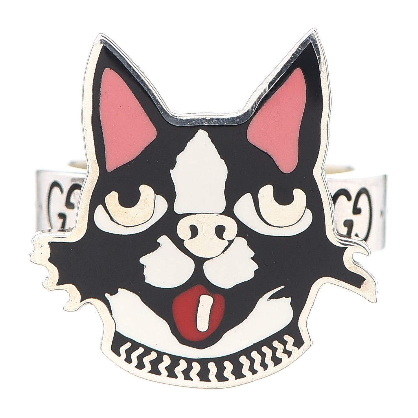 Sterling Silver Enamel Bosco Ring 55 7.25