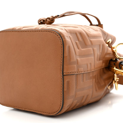 Fendi Vitello Cristallo Nature F is Fendi FF 1974 Embossed Mini Mon Tresor Bucket Bag Cuoio 10 of 10