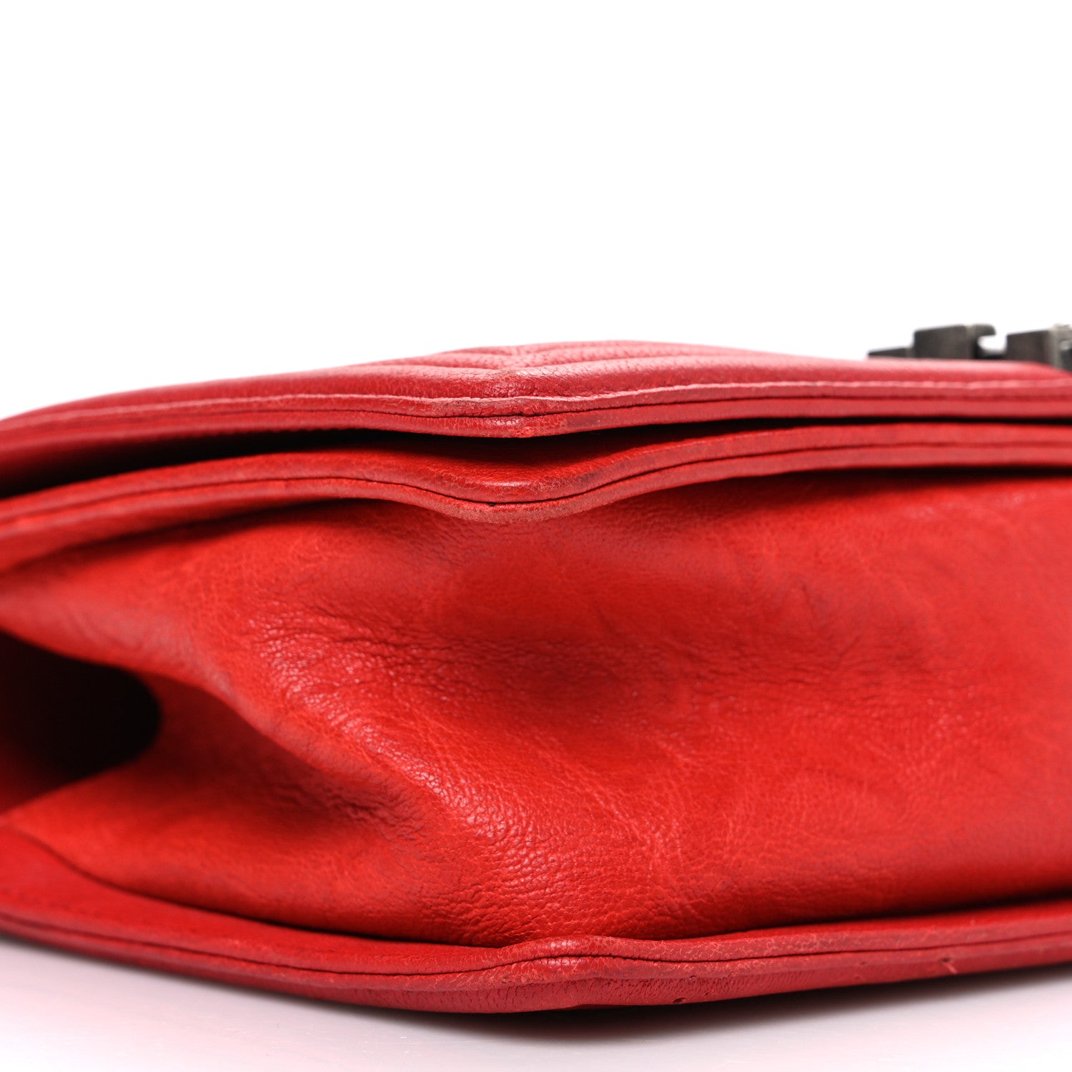 Chanel Crumpled Lambskin Small Studded Boy Flap Red 9 of 11