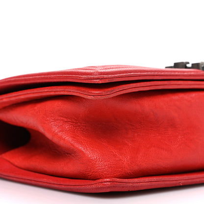Chanel Crumpled Lambskin Small Studded Boy Flap Red 9 of 11