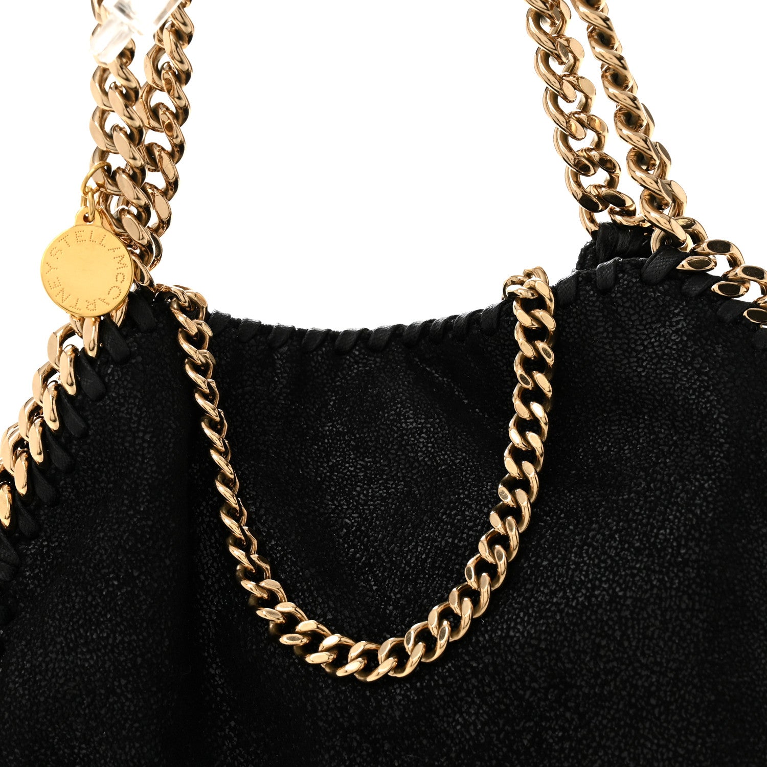Stella McCartney Shaggy Deer Mini Falabella Fold Over Tote Black 8 of 10