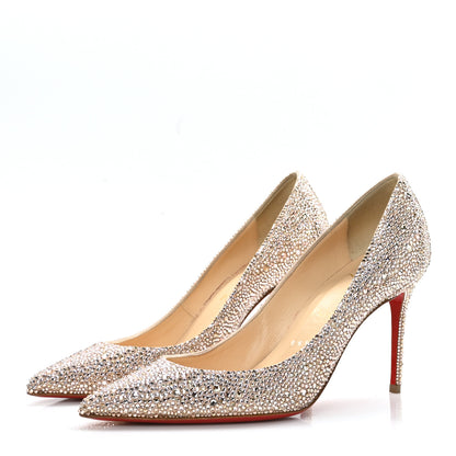 Christian Louboutin Suede Strass So Kate 85 Pumps 38.5 Gold 3 of 8
