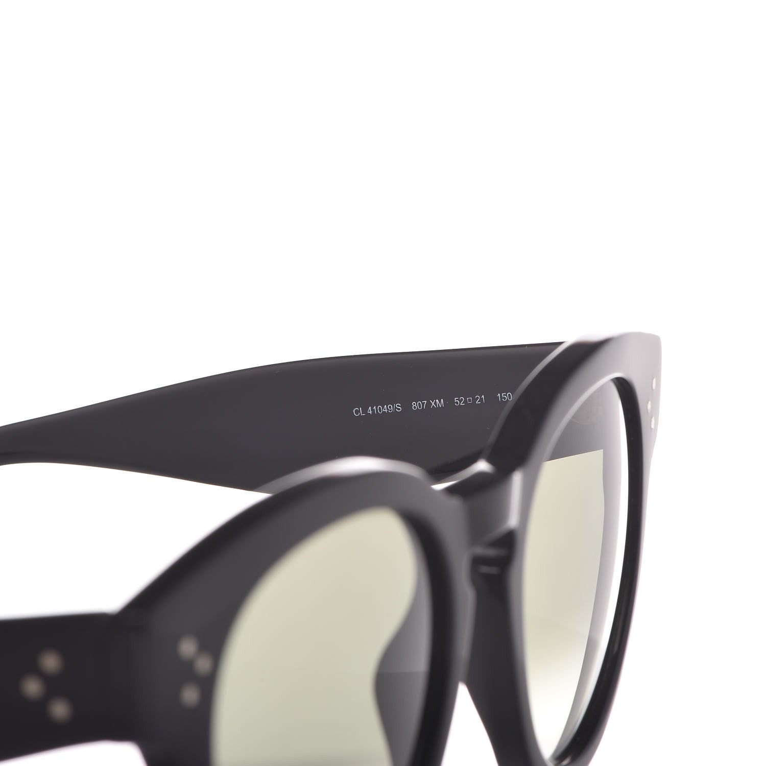 Celine Thin Preppy Sunglasses CL 41049/S Black 7 of 7