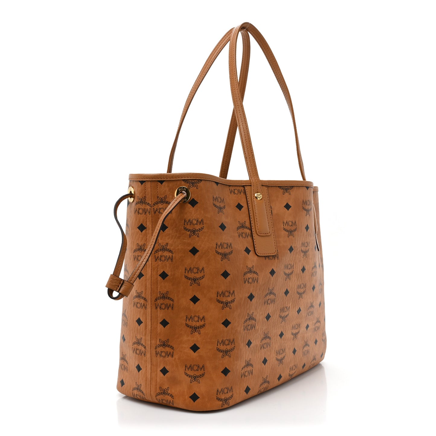 Visetos Medium Liz Reversible Shopper Tote Cognac