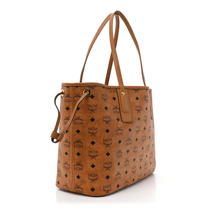 MCM Visetos Medium Liz Reversible Shopper Tote Cognac 5 of 16