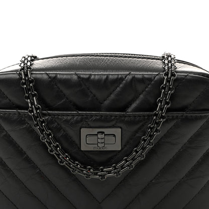 Chanel Aged Calfskin Chevron Mini Reissue Camera Case So Black 8 of 9